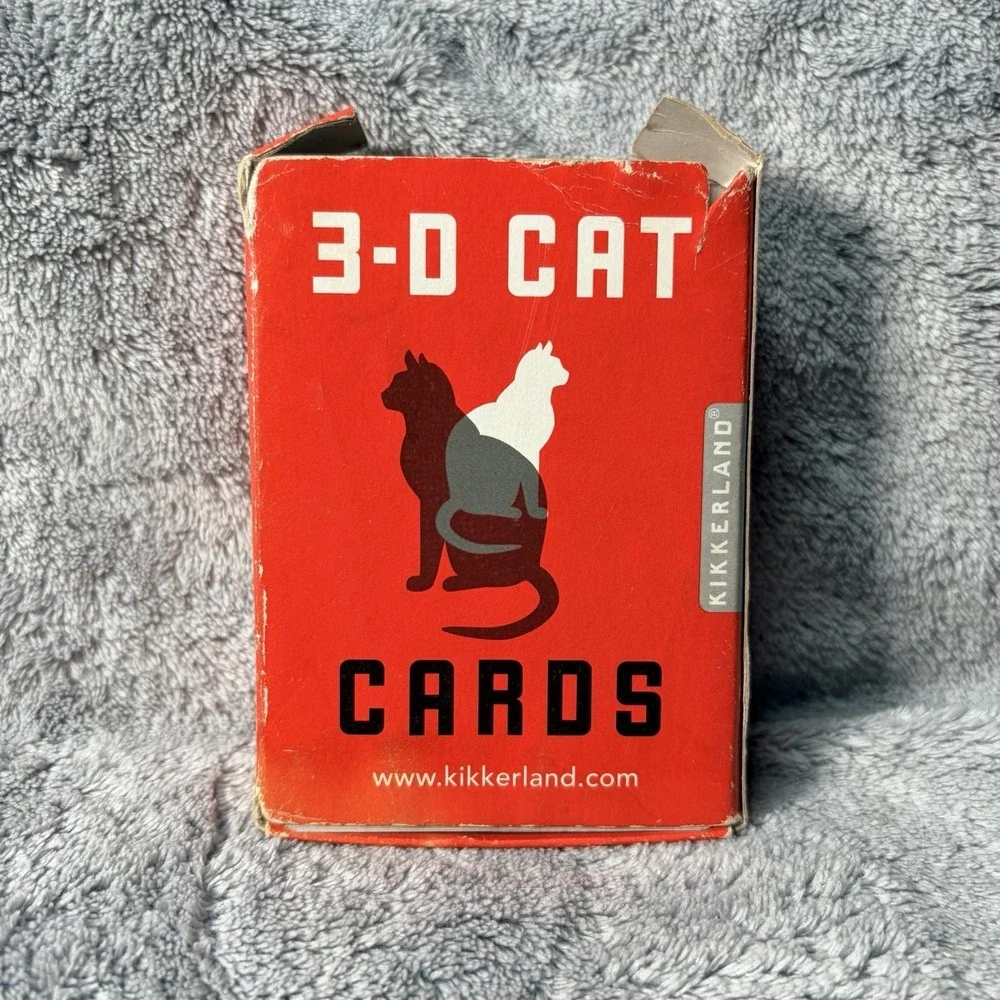 Kikkerland 3-D CAT Playing Cards Lenticular 3D Special Effects
